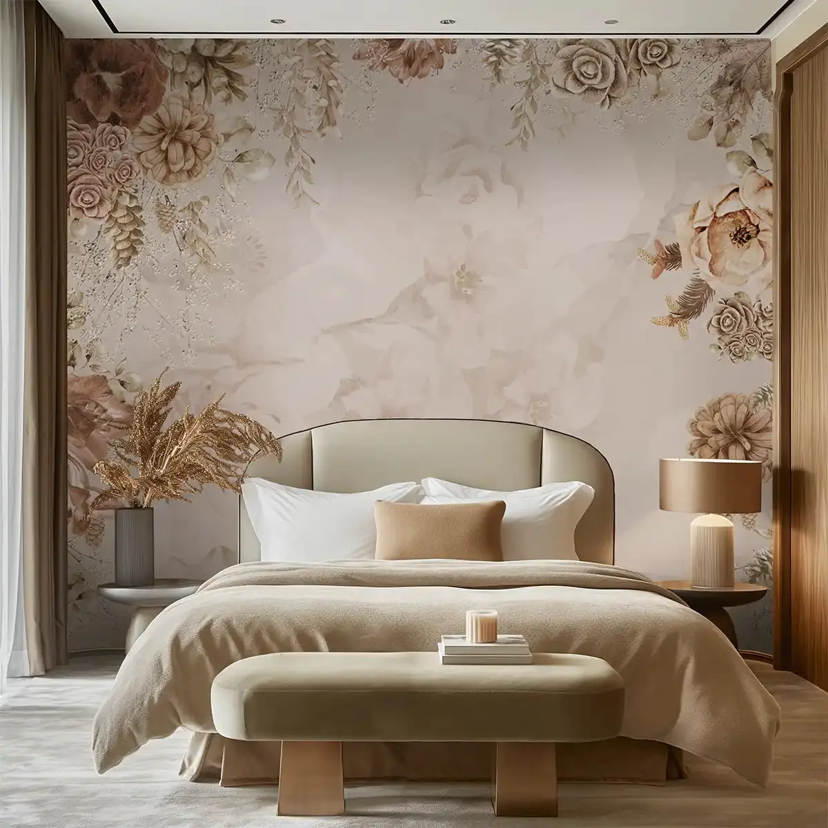 Historic home wallpaper with textured design in Washington DC