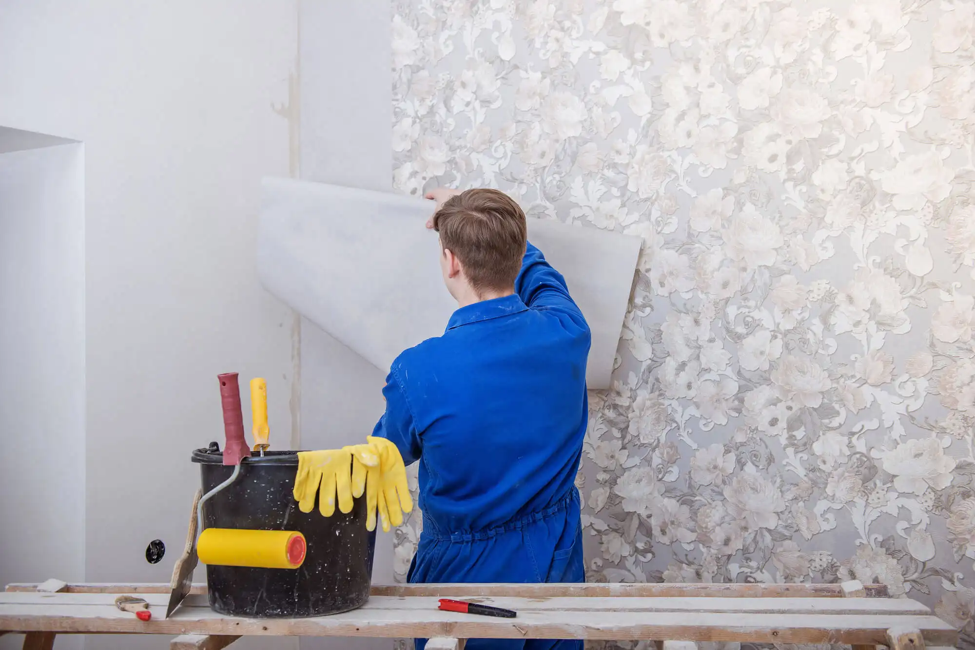 Wallpaper installation project in Gaithersburg, MD