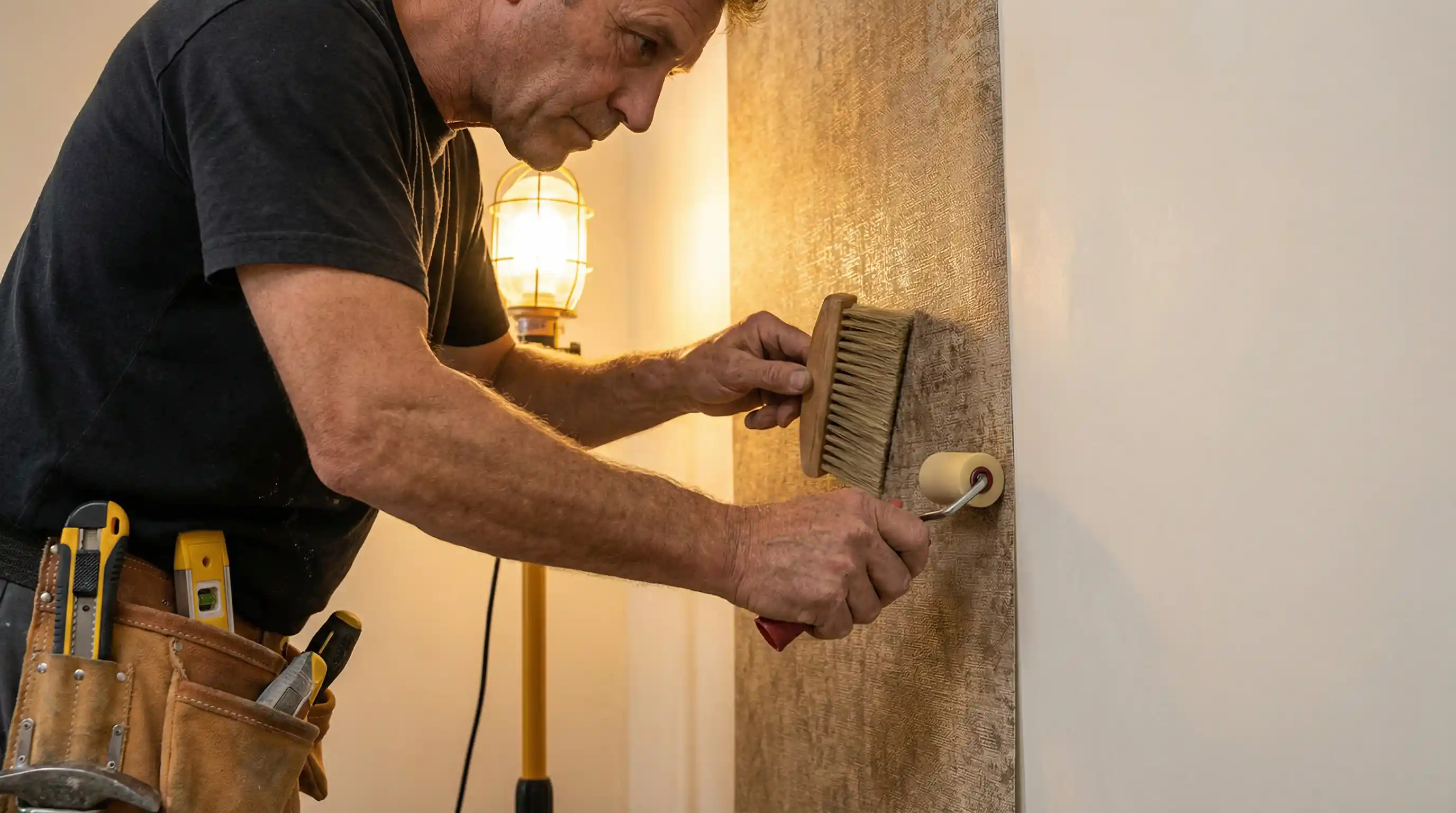 Professional wallpaper removal process preserving drywall in Washington DC